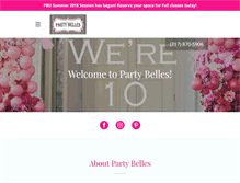 Tablet Screenshot of partybelles.com